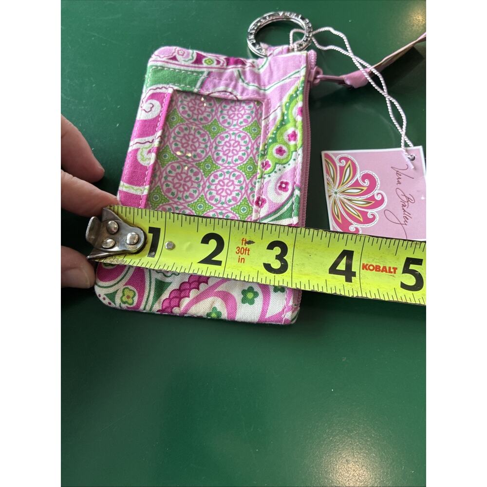 Vera Bradley Pinwheel Pink Clip Zip Id Nwt - Picture 9 of 9